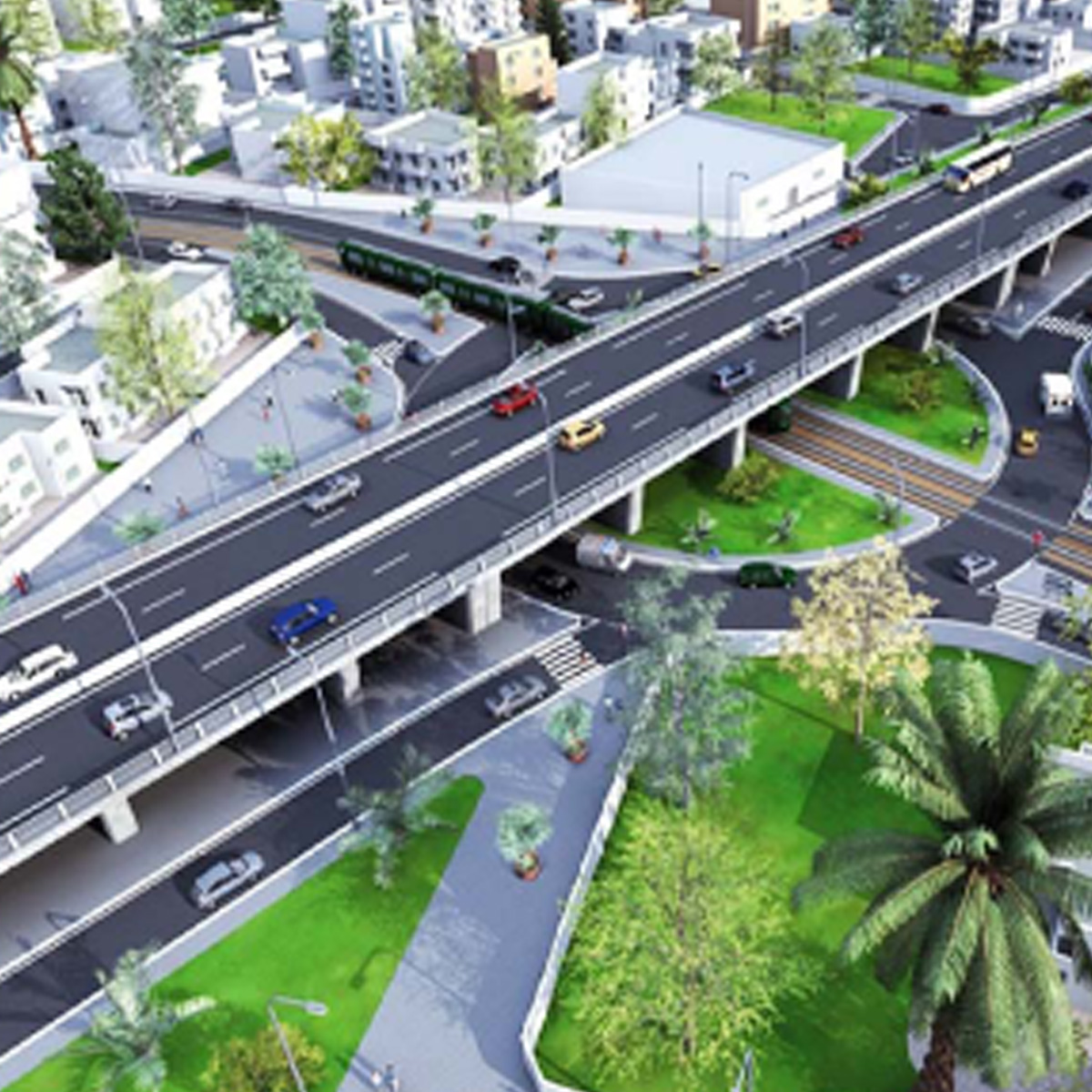 Mission de contrôle, suivi et assistance technique des travaux de construction de l’échangeur Denden à l’intersection de la voie X – RN5